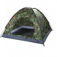 Ново! Камуфлажна четириместна палатка с размери 200х200х135, къмпинг , снимка 5 - Палатки - 30223206
