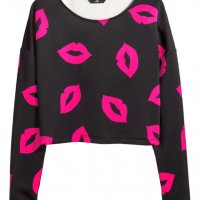 Дамска Блуза Pink Lips, снимка 2 - Блузи с дълъг ръкав и пуловери - 39581591