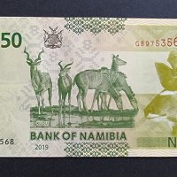 Намибия.  50 долара.   2019 год. UNC банкнота., снимка 4 - Нумизматика и бонистика - 42202941