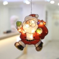LED Светеща Коледна декоративна фигурка Дядо Коледа, 20cm, снимка 1 - Декорация за дома - 42703837