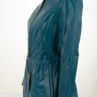 Дамско кожено синьо яке марка Basics & More - L, снимка 4 - Якета - 38508670