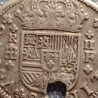 Сребърна монета 2 реала 1723г. Филип пети Сеговия Испания 13683, снимка 7 - Нумизматика и бонистика - 42900075