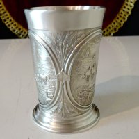 Чаша от калай с Орач,Жътва,Ферма. , снимка 3 - Антикварни и старинни предмети - 42752482