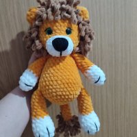 Плетена играчка лъв, плюшена играчка , снимка 2 - Други - 44295455