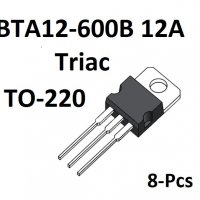 BTA12-600B 600V, 12A Triac in an insulated housing TO220, снимка 2 - Друга електроника - 31785830