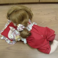№ 6442 стара порцеланова кукла   - размери - дължина 36 см , височина 17 см , снимка 3 - Други ценни предмети - 37646898