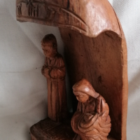 сувенир от Назарет дърворезба скулптура рождението Христово, снимка 4 - Икони - 44761836