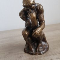 Стара бронзова фигура "Мислителят", снимка 2 - Антикварни и старинни предмети - 42417049