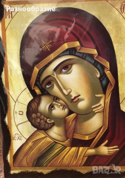 Икона на Св. Богородица Умиление, снимка 1