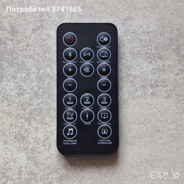 Оригинално дистанционно за саундбар JBL Cinema SB20, SB450 , снимка 1