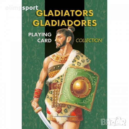 карти за игра LOSCARABEO GLADIATORS нови Тесте карти за игра декорирани с дизайн вдъхновен от бойцит, снимка 1