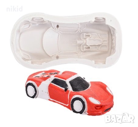 3D Голяма Кола лек Автомобил Порше силиконов молд форма фондан шоколад гипс украса декор, снимка 1