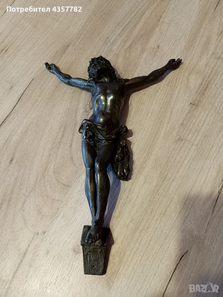 Месингова фигура на Христос , снимка 1
