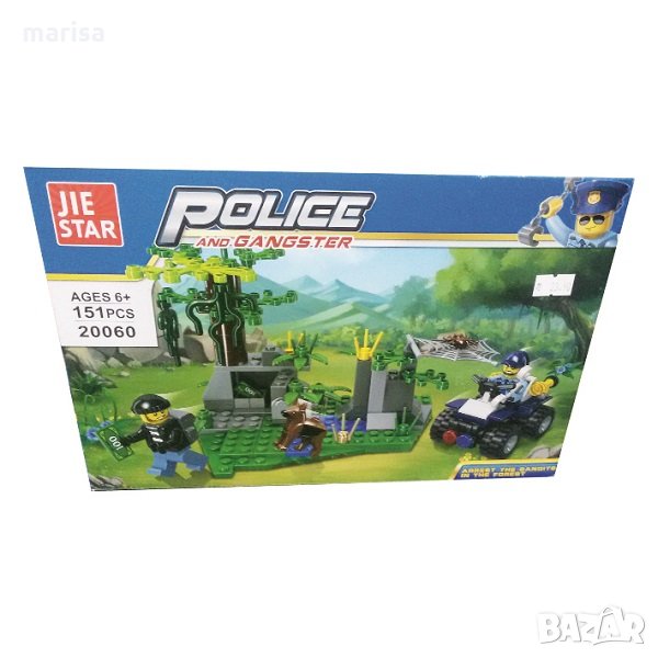 Конструктор Полиция 151 части, тип лего, в кутия - 20060, снимка 1