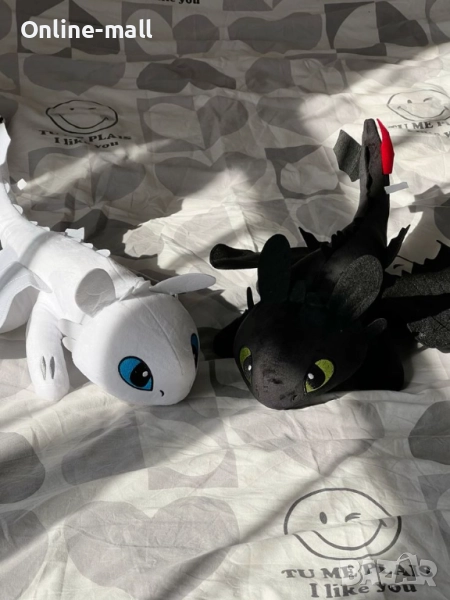 Плюшена играчка Как да си дресираш дракон, Черен/Бял, снимка 1