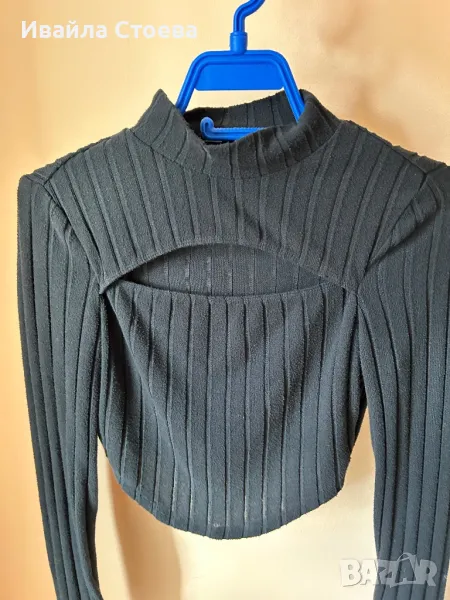 Черна дамска блуза, снимка 1