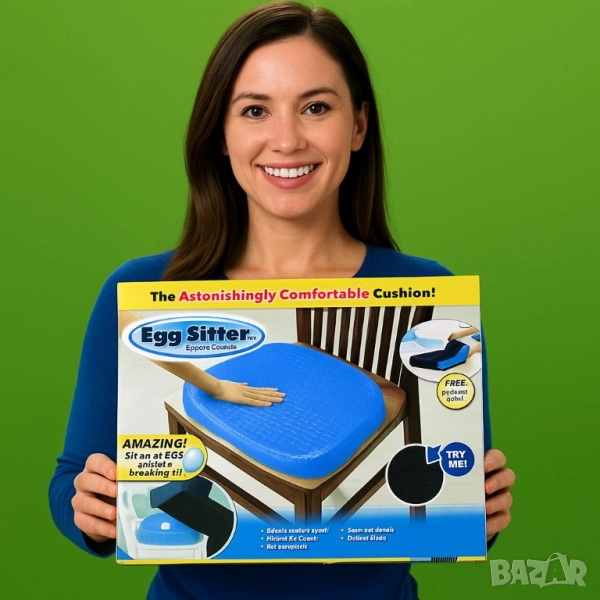 Ортопедична гел възглавница за стол Egg sitter, снимка 1