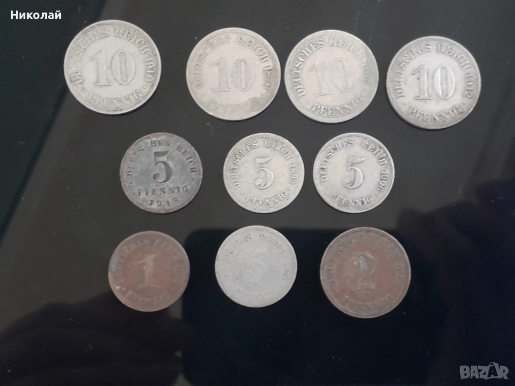 10 броя стари монети пфенинги Германия, снимка 1