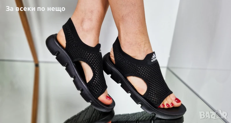 Adidas Дамски Черни Ежедневни Сандали Адидас Код P698, снимка 1