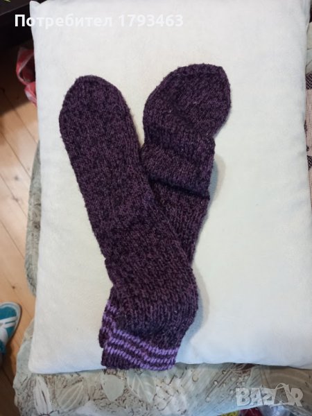 Ръчно плетени мъжки чорапи 43 размер, снимка 1