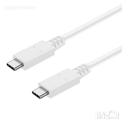 Кабел USB Type C към USB Type C 3.1 Digital One SP01191 Бял 1м, USB Type C към USB Type C M/M, снимка 1