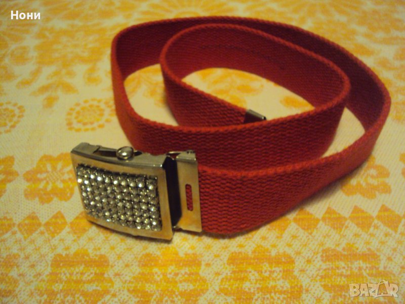 Дамски колан с камъчета на катарамата, снимка 1