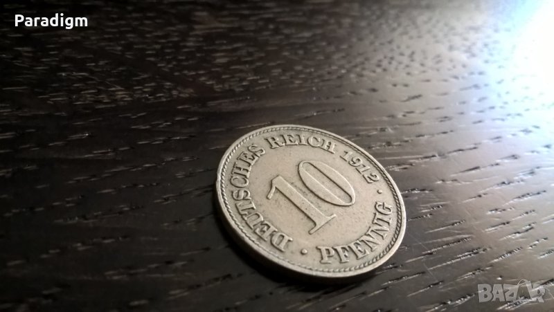 Райх монета - Германия - 10 пфенига | 1912г.; серия D, снимка 1