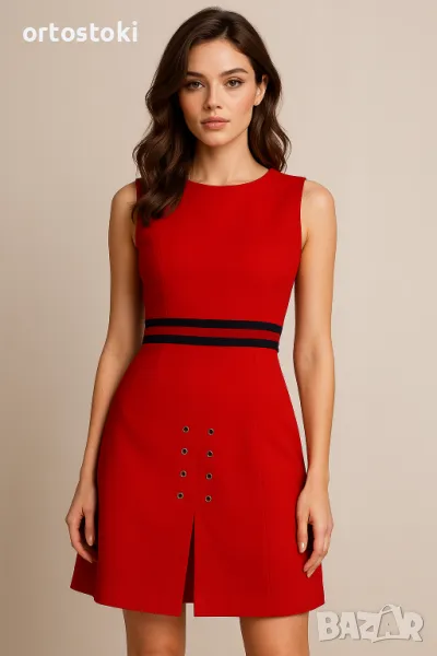 Дамска червена рокля, снимка 1