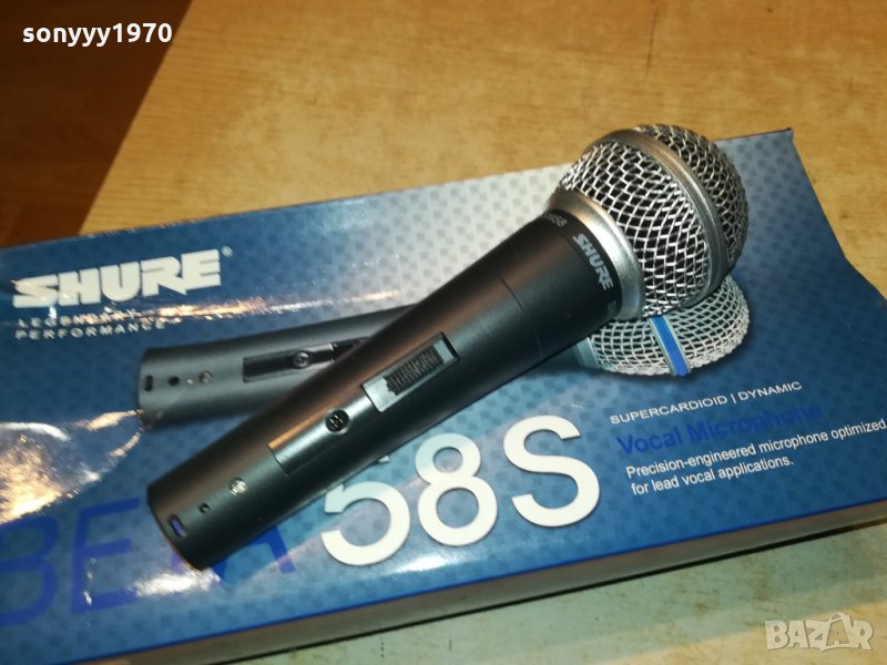 SHURE SM58 MICROPHONE FROM GERMANY 1001221724, снимка 1