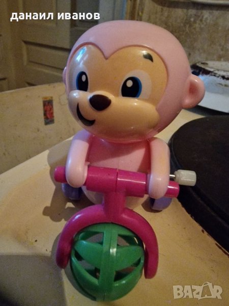 Бебешка играчка маймунка 10 см.розова, снимка 1