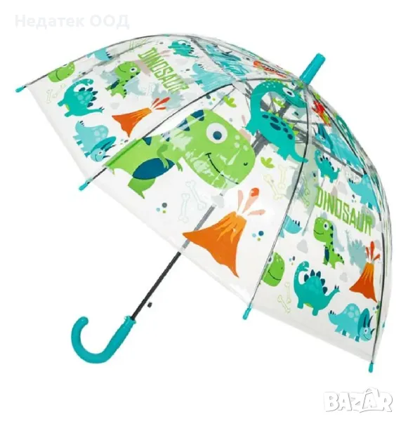 Детски автоматичен чадър с Динозаври, 65 см., снимка 1