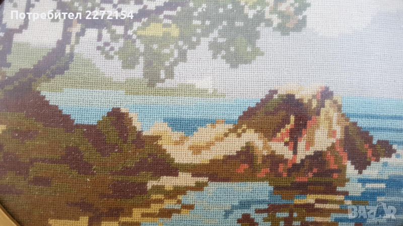 Гоблен картина Морски захлас, снимка 1