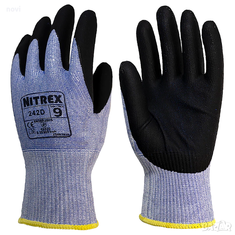 Работни ръкавици Unigloves NITREX 242D (Ниво на срязване D), снимка 1