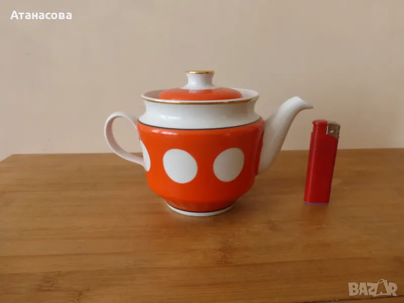 Украински порцеланов чайник 1975 г, снимка 1
