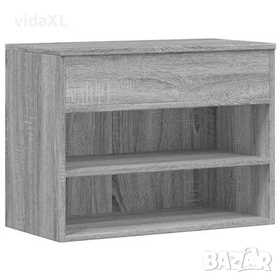 vidaXL Пейка за обувки, сив сонома, 60x30x45 см, инженерно дърво（SKU:816051）, снимка 1