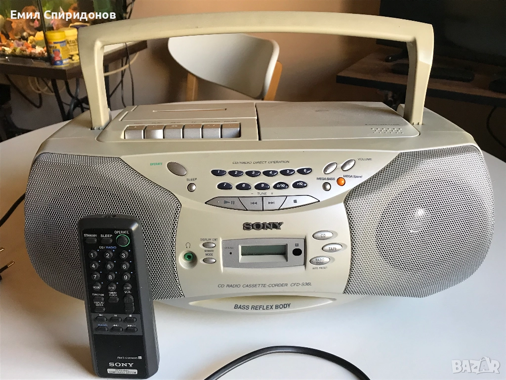 Радио касетофон CD Sony CFD-SFD-S36L с оригинално дистанционно, снимка 1