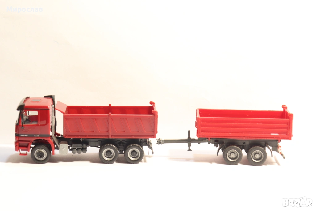 HERPA H0 1/87 MERCEDES ACTROS САМОСВАЛ ГОНДОЛА КАМИОН, снимка 1