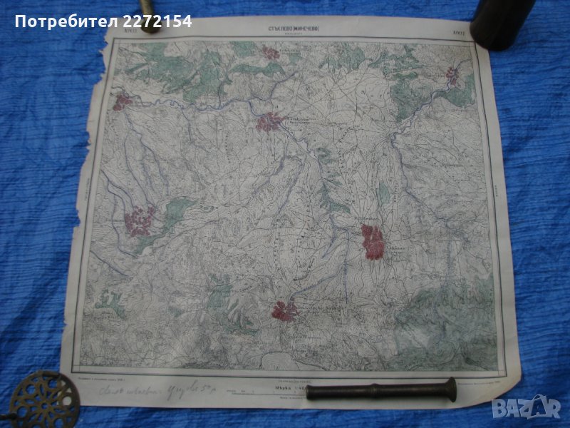 Стара военна карта-7, снимка 1