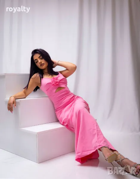 Розова дамска рокля , снимка 1