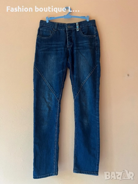 Дамски сини дънки 36 размер с джобове 👖👖👖, снимка 1