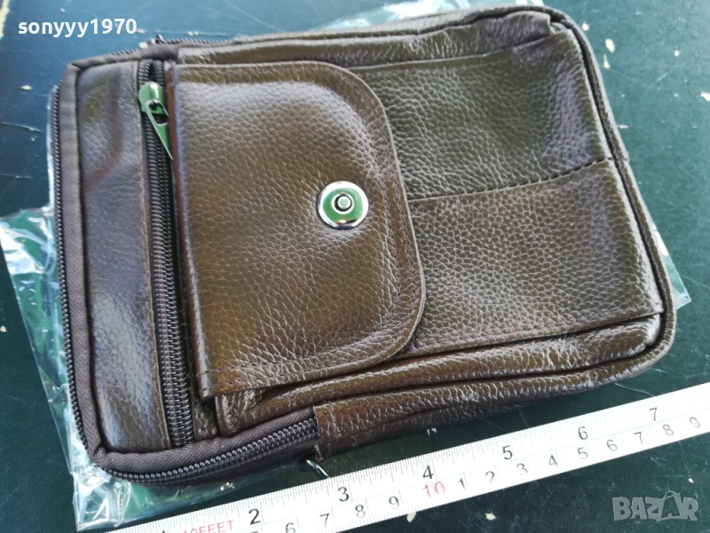 КОЖЕНА ЧАНТА-КАФЯВА 1907251826, снимка 1