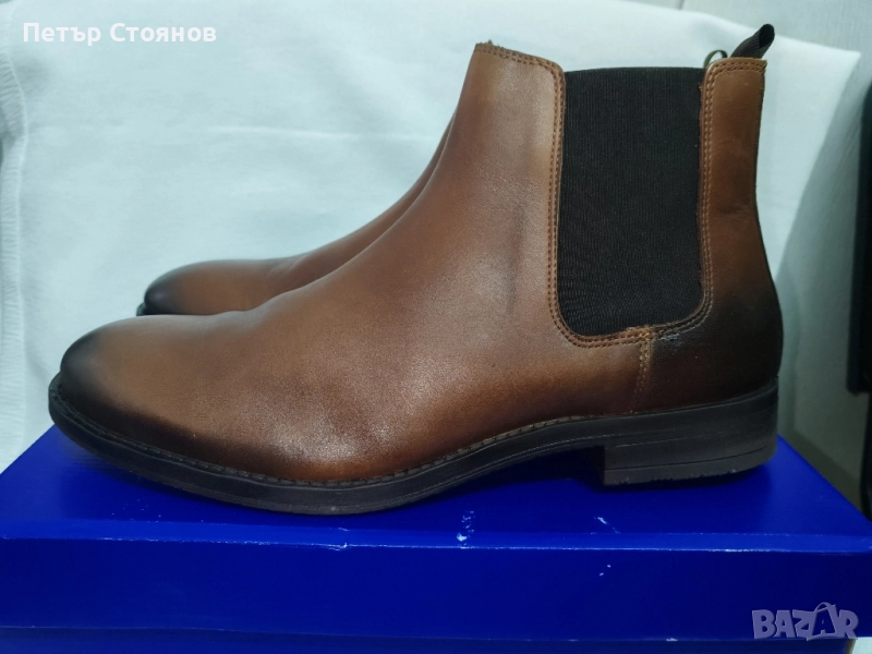Удобни мъжки боти от естествена кожа Jack&Jones №46, снимка 1