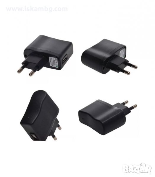 АДАПТЕР 220V КЪМ USB 5V/1A - ЗАРЯДНО ЗА МОБИЛНИ УСТРОЙСТВА - код  USB адаптер 220V, снимка 1