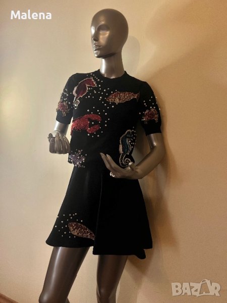 Комплект от финно машинно плетиво с перли !, снимка 1