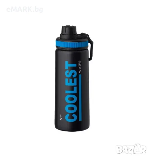 Спортна бутилка от стомана с надпис The Coolest Water и капацитет 700 мл, снимка 1