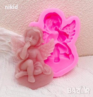 2 вид Ангел момче силиконов молд форма фондан шоколад гипс декор, снимка 1