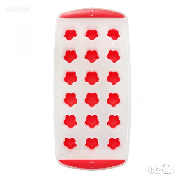 1864 Форма за лед със силиконово дъно Детелинки, снимка 1