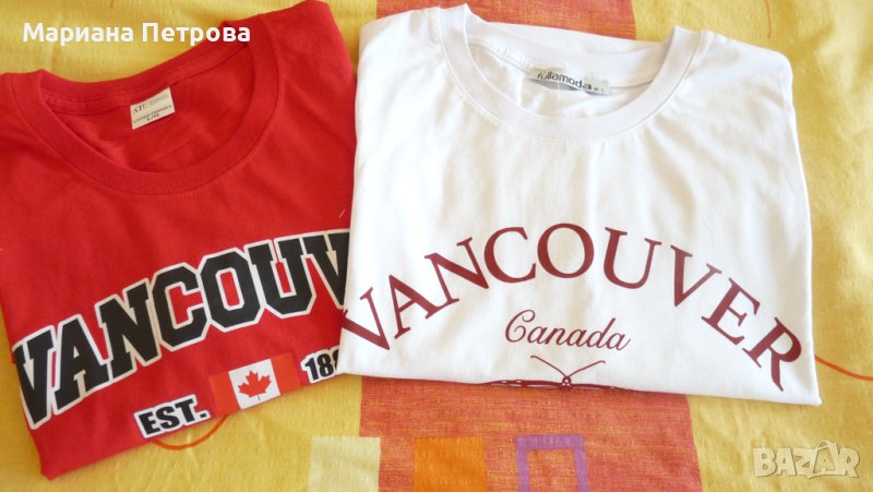 Тениски с щампа VANCOUVER - р-р L/G и M/L, снимка 1
