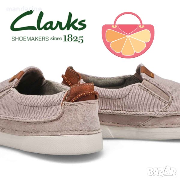 CLARKS № 44 🍊 Мъжки ежедневни еспадрили в прашно розово нови с кутия, снимка 1