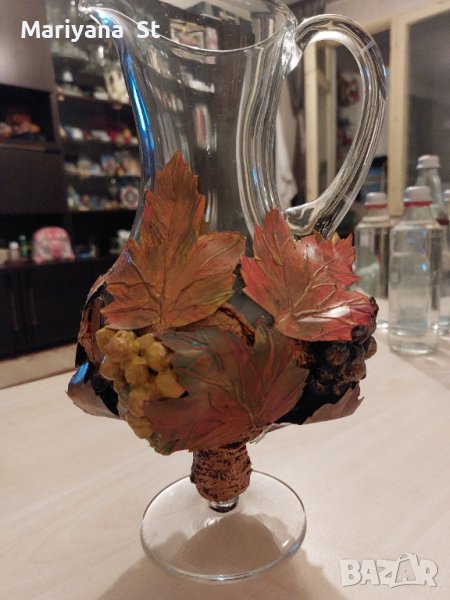 Стъклена кана за вино, снимка 1